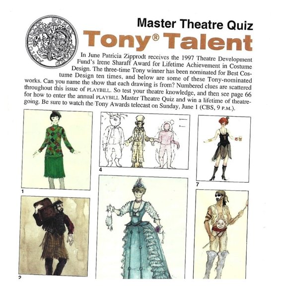 Master Theatre Quiz 1997  Tony Talent 1990s  Vintage Print Ad - Picture 2 of 2